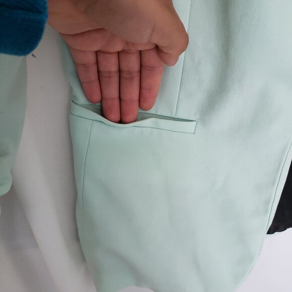 Worthington Woman Mint 3/4 Sleeve Shoulder Pads Formal Suit Blazer Size M - Picture 9 of 16